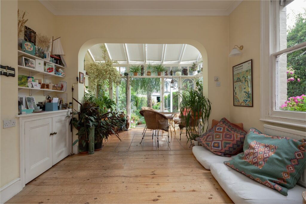 Cambridge, England - July 13 2017: Victorian House Garden Room A