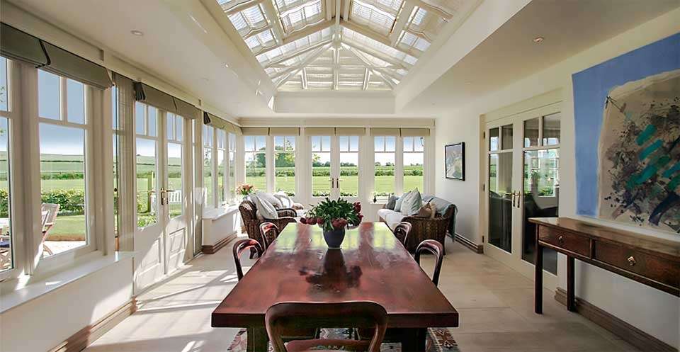 Orangery extension to a new property in Wiltshire