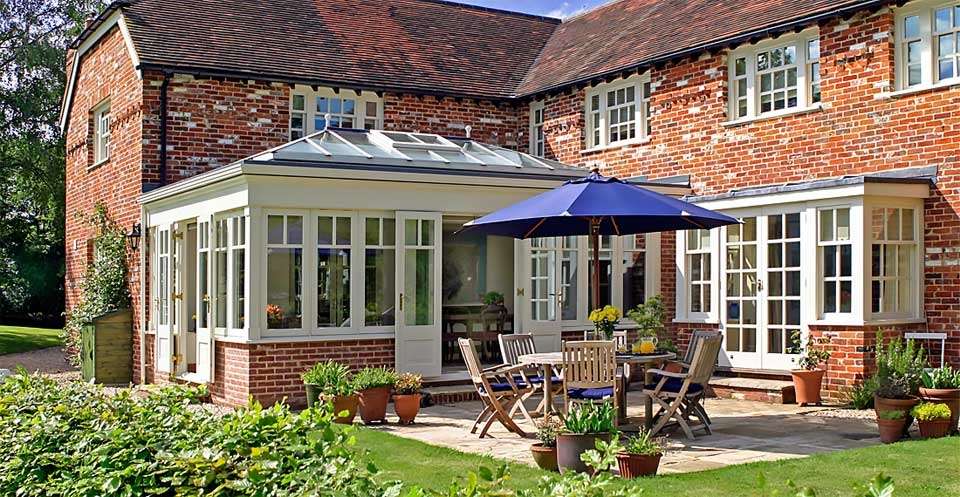 Orangery extension to a new property in Wiltshire